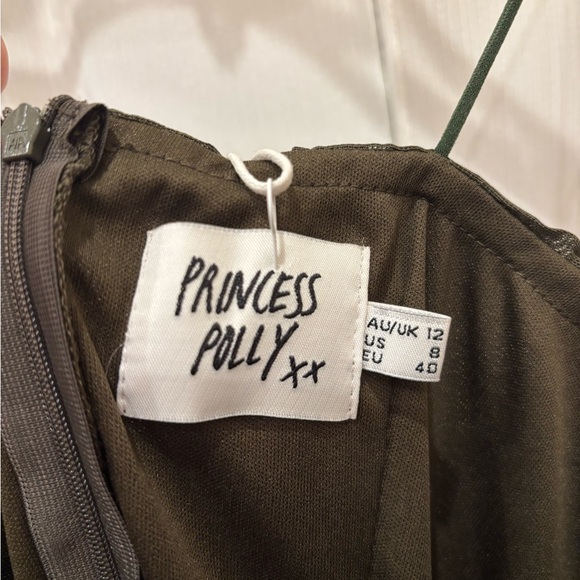 Princess Polly Dark Green Ruched Bodycon Tara Mini Dress - Picture 6 of 7